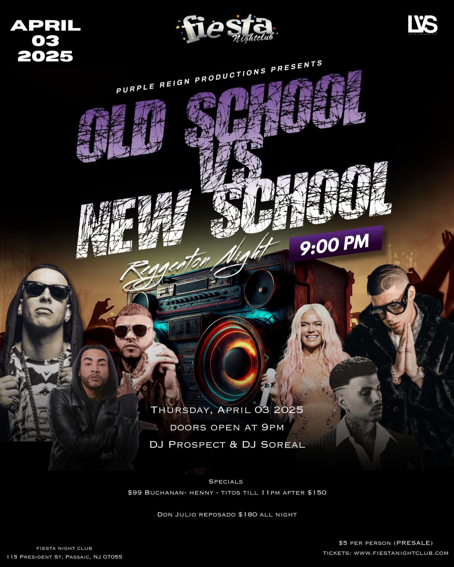 DJ PROSPECT, DJ SOREAL, REGGEATON NIGHT