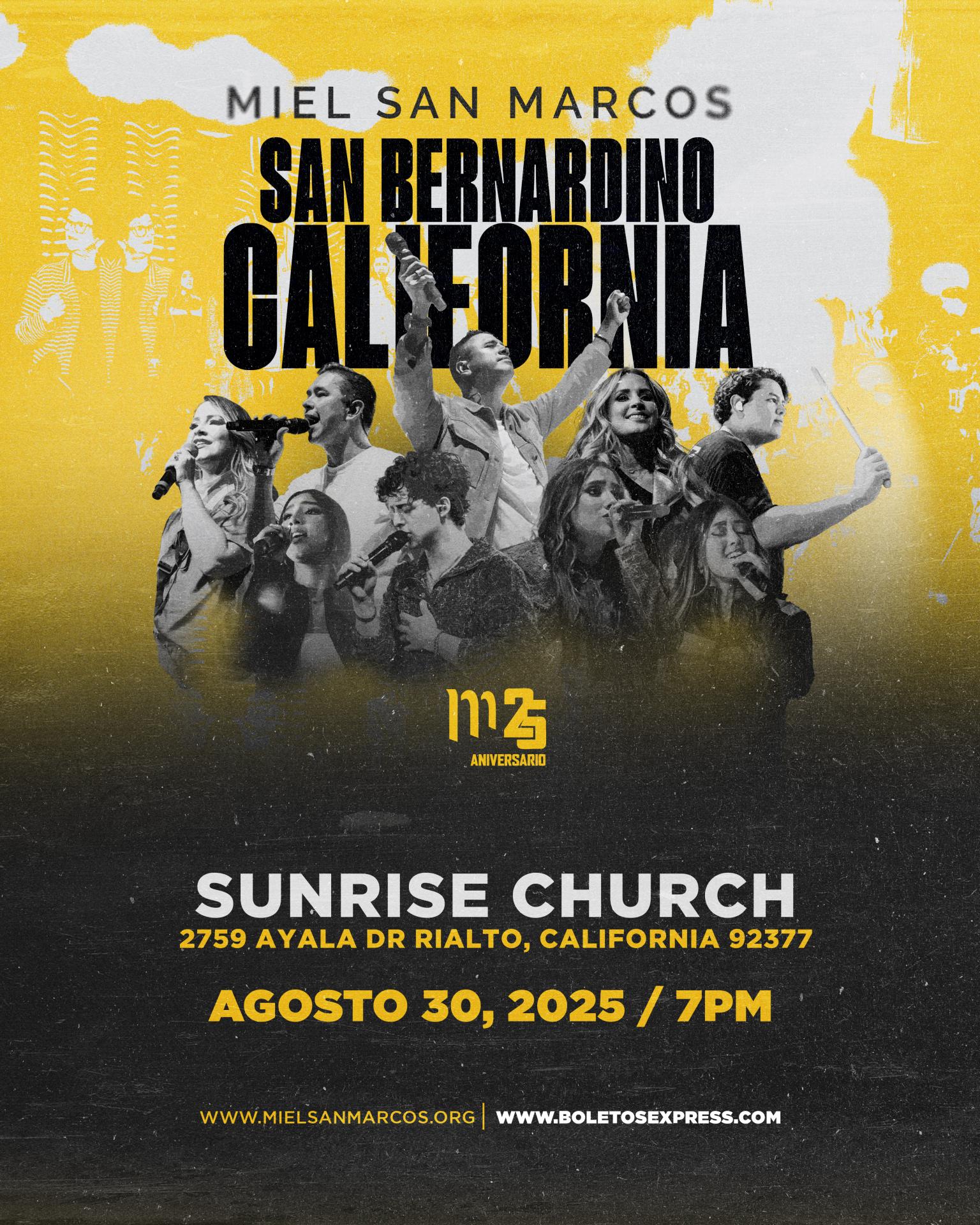 Buy tickets for MIEL SAN MARCOS - San Bernardino California MIEL SAN MARCOS - San Bernardino California