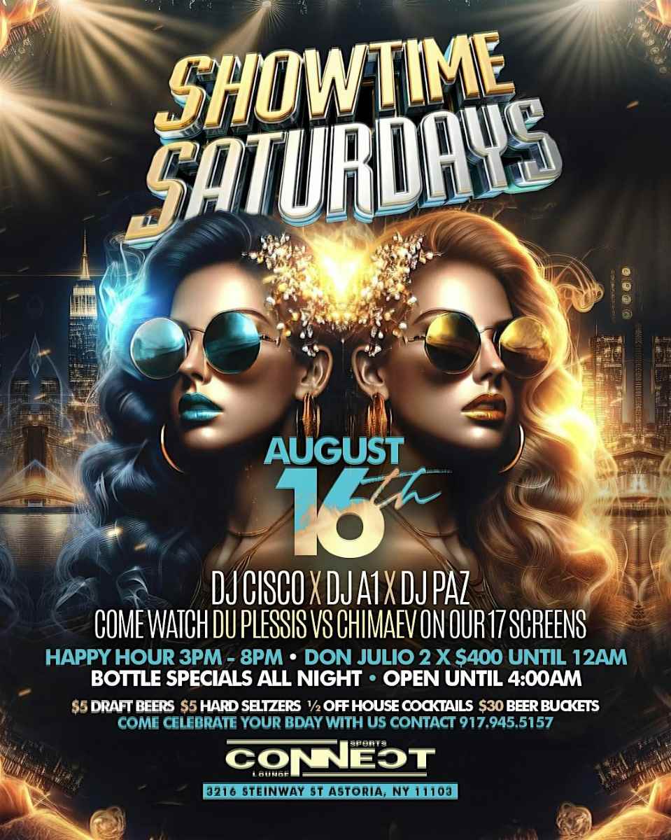 Buy tickets for Showtime Saturdays at Connect Lounge Astoria Free Tickets, UFC Fight Night Showtime Saturdays at Connect Lounge Astoria Free Tickets, UFC Fight Night