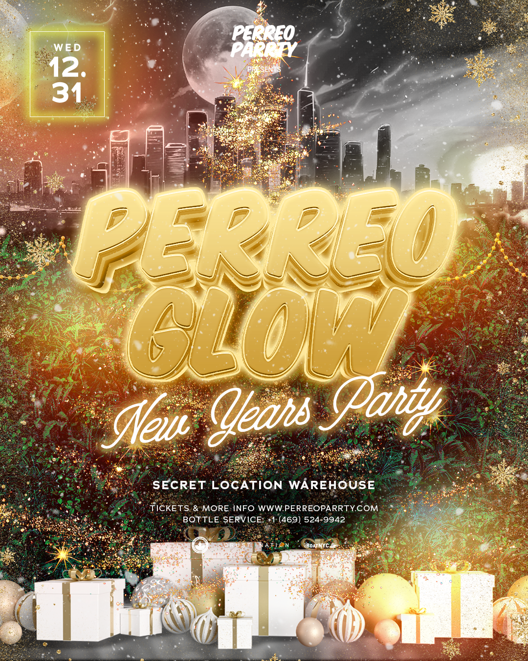 New Years Eve 2026 Secret Warehouse - PERREO GLOW | 18+