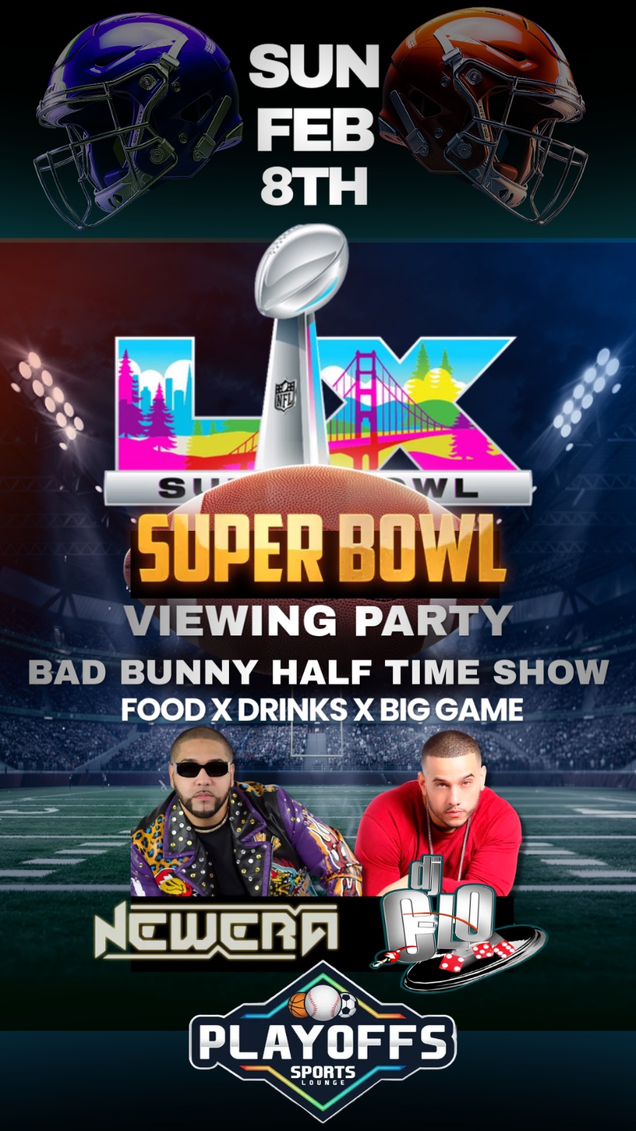Superbowl Viewing Party at Playoffs Sports Lounge