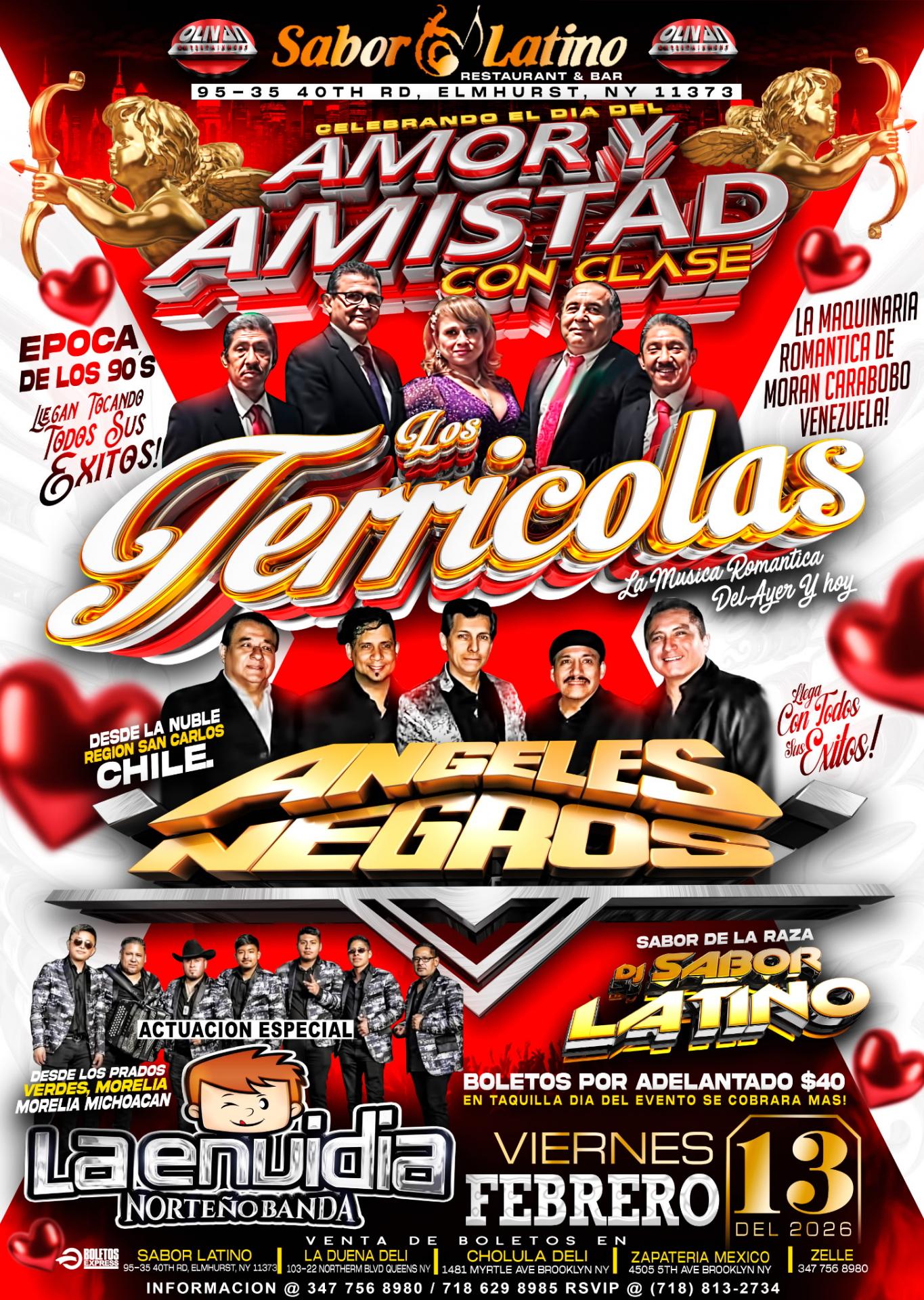 Buy tickets for Los Terricolas, Los Angeles Negro's, La Envidia Norteno Band Los Terricolas, Los Angeles Negro's, La Envidia Norteno Band