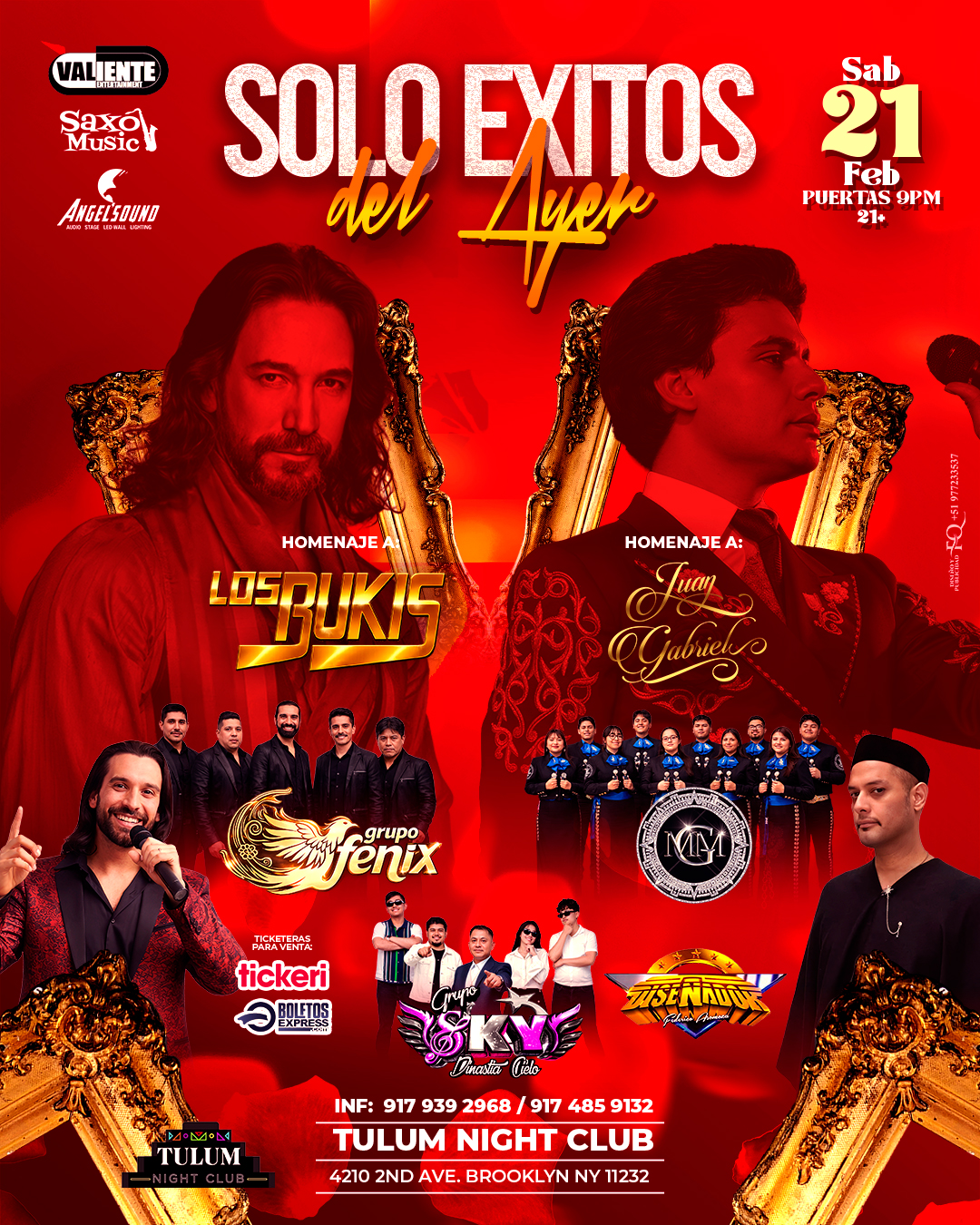 Buy tickets for HOMENAJE A LOS BUKIS | JUAN GABRIEL HOMENAJE A LOS BUKIS | JUAN GABRIEL