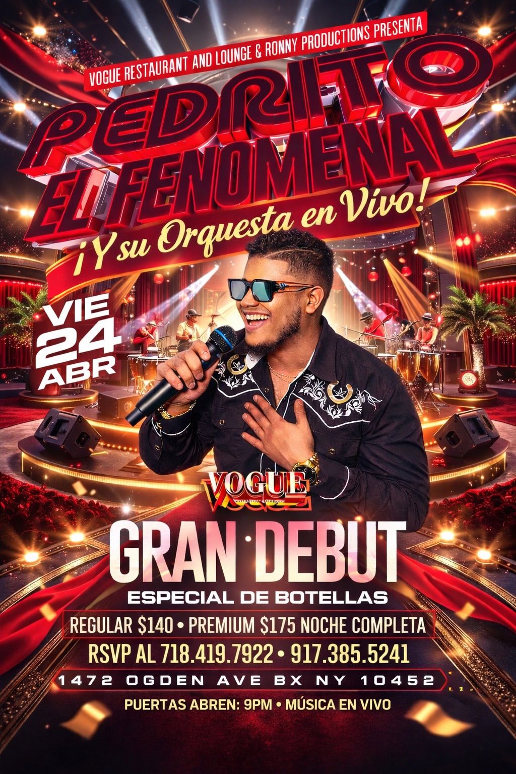 Buy tickets for PEDRITO EL FENOMENAL Y SU ORQUESTA PEDRITO EL FENOMENAL Y SU ORQUESTA