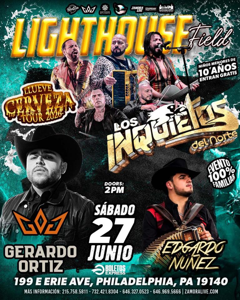 Buy tickets for LOS INQUIETOS DEL NORTE y más! EN LIGHTHOUSE FIELD LOS INQUIETOS DEL NORTE y más! EN LIGHTHOUSE FIELD