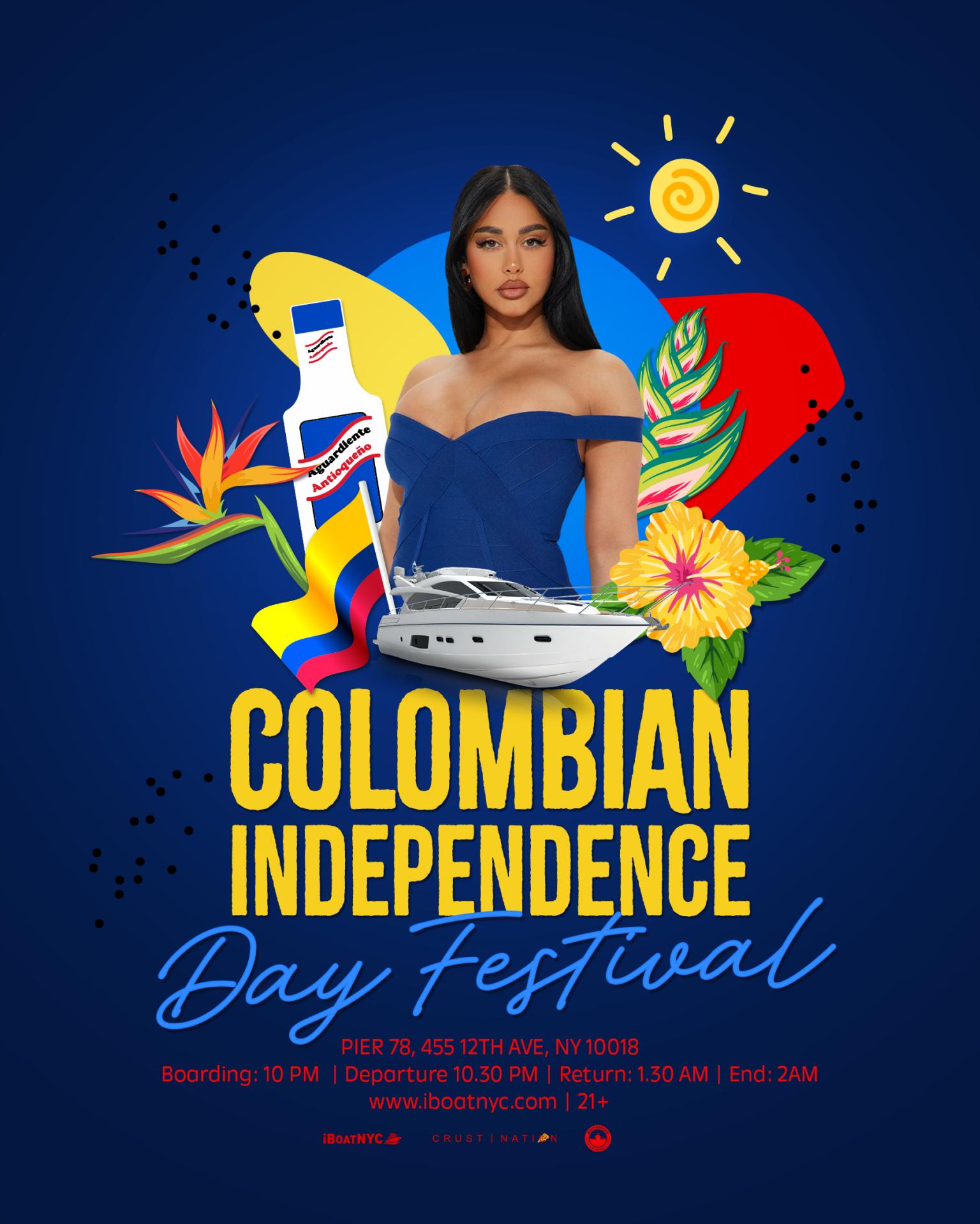 Colombian Independence Day Boat Party Cruise Festival