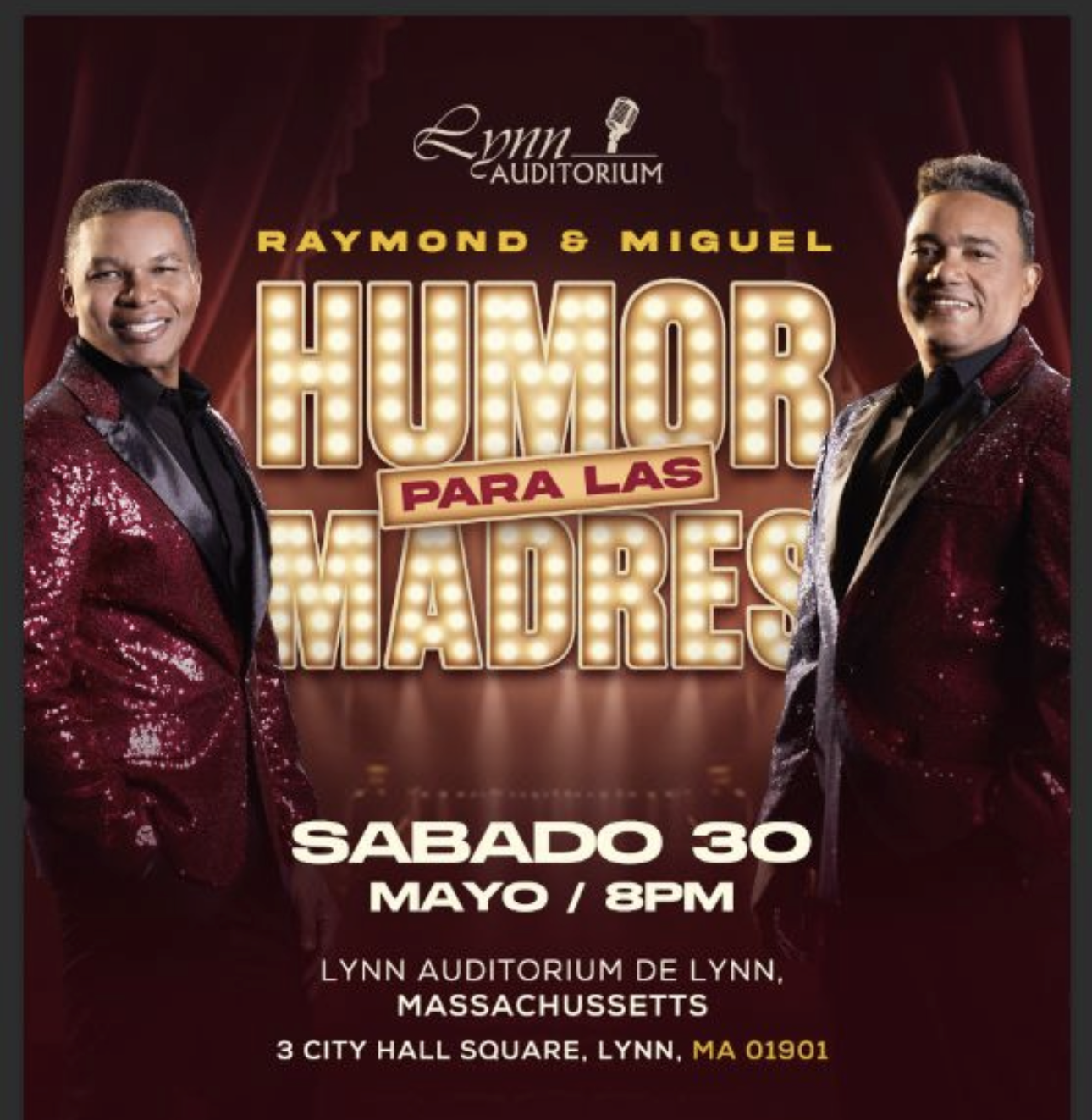 Buy tickets for Raymond & Miguel Comedy Show Raymond & Miguel Comedy Show