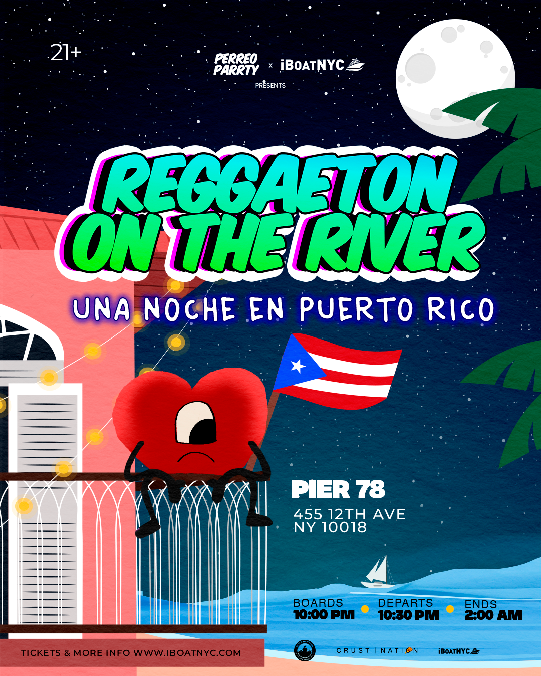 Buy tickets for UNA NOCHE EN PUERTO RICO - Puerto Rican Parade Boat Party Cruise UNA NOCHE EN PUERTO RICO - Puerto Rican Parade Boat Party Cruise