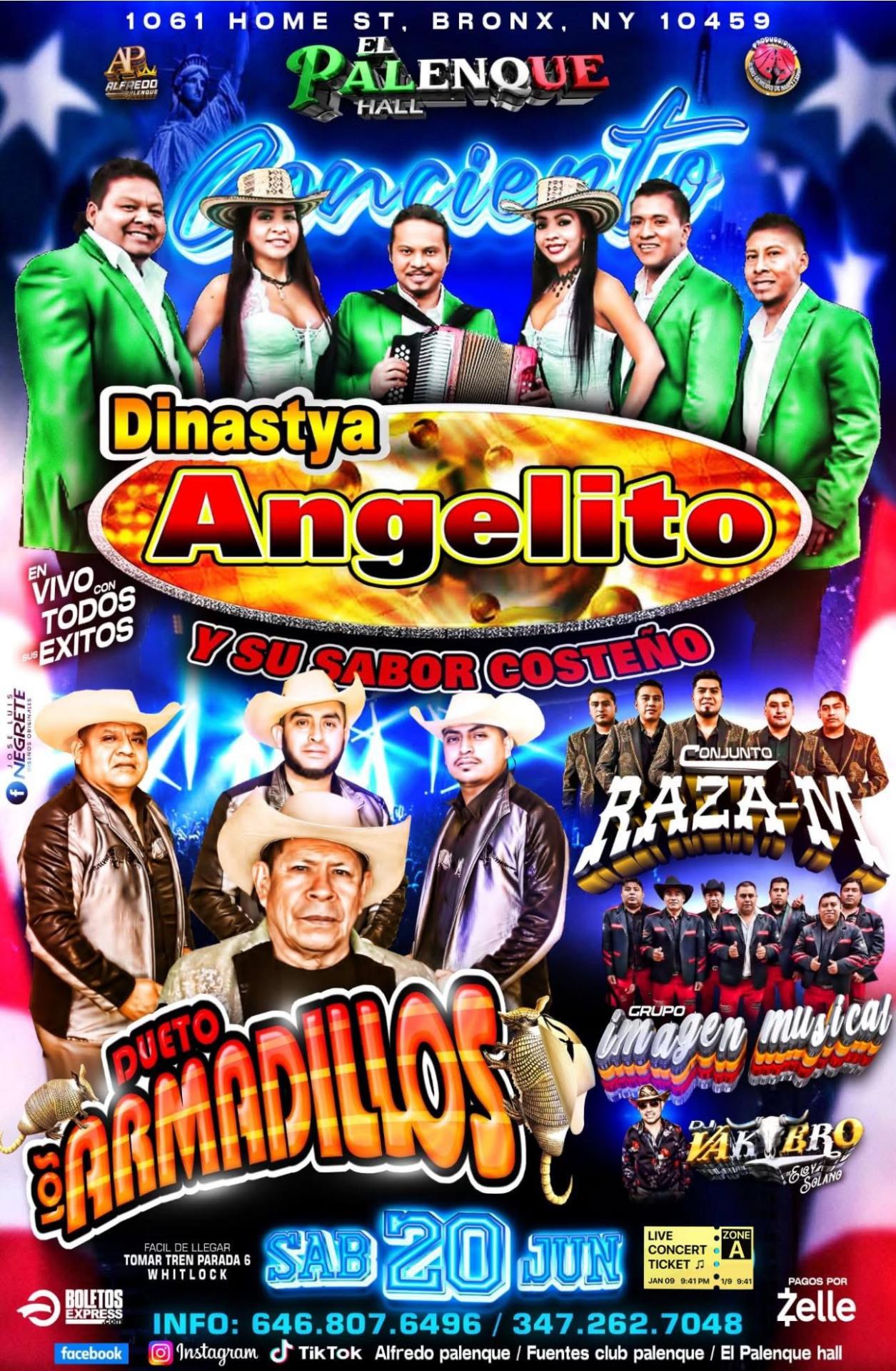 Buy tickets for DINASTYA ANGELITO & SU SABOR COSTEÑO | DUETO LOS ARMADILLOS DINASTYA ANGELITO & SU SABOR COSTEÑO | DUETO LOS ARMADILLOS