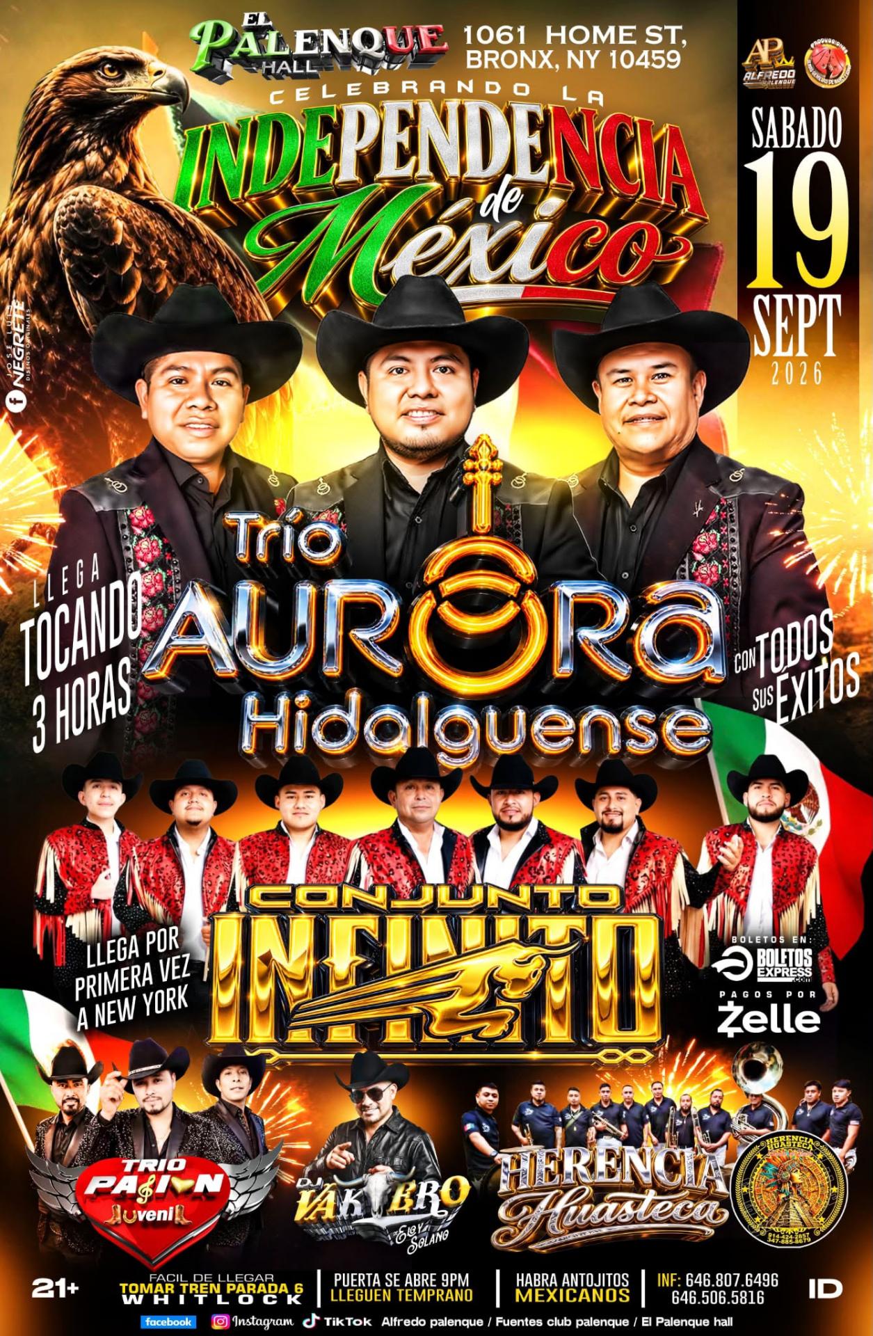 Buy tickets for TRIO AURORA HIDALGUENSE | CONJUNTO INFINITO TRIO AURORA HIDALGUENSE | CONJUNTO INFINITO